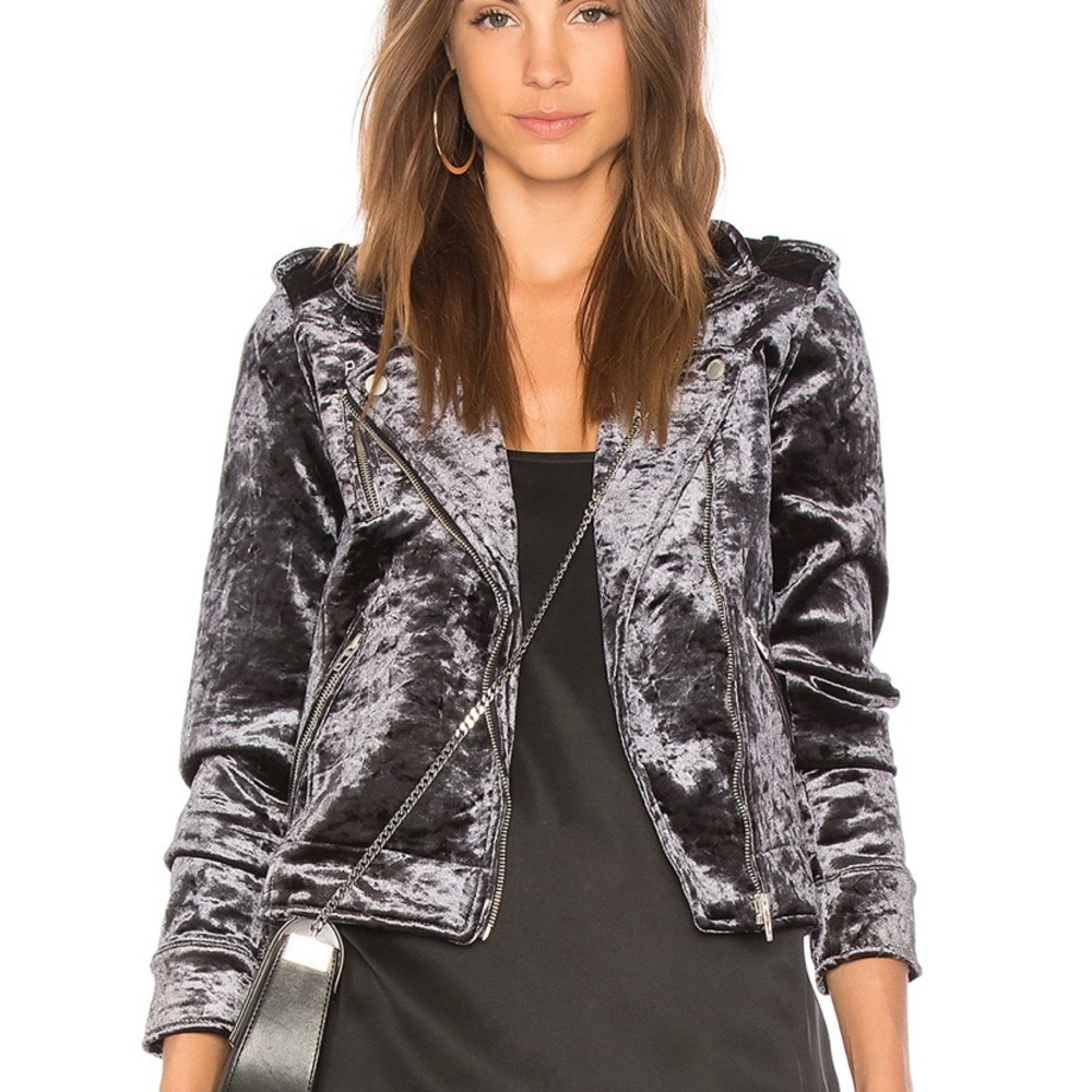 BLANKNYC Crushed Velvet Moto Jacket (NWT)